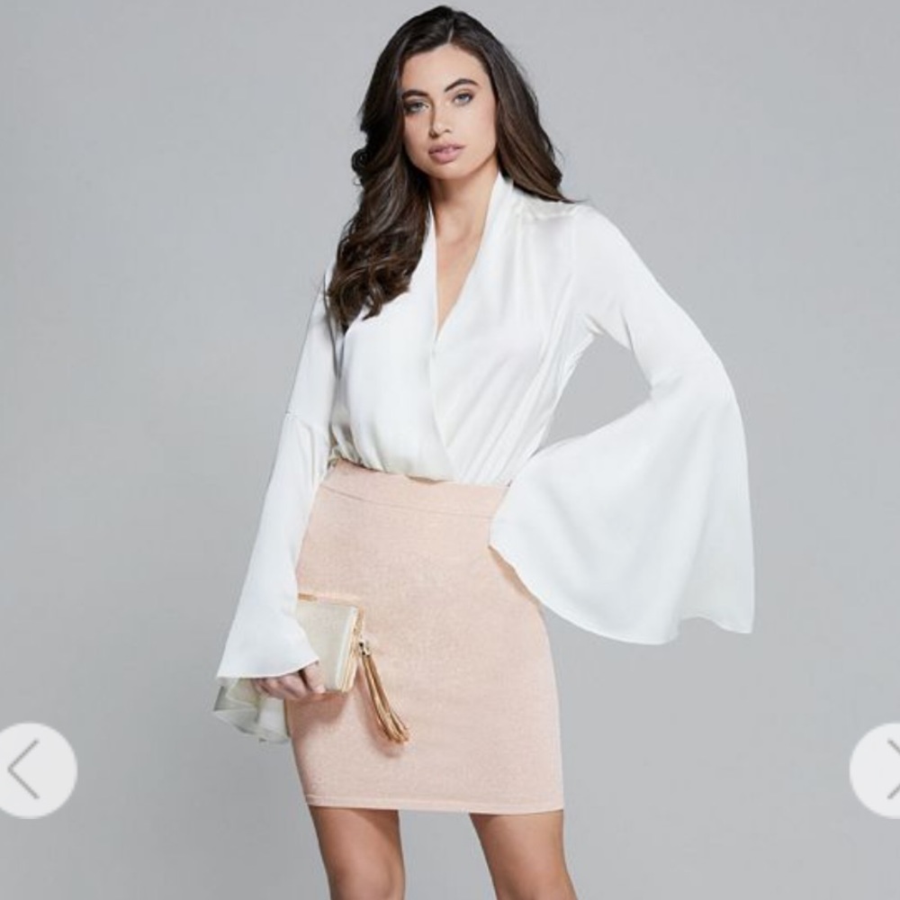 Donna metallic bandage skirt by GuessMarciano